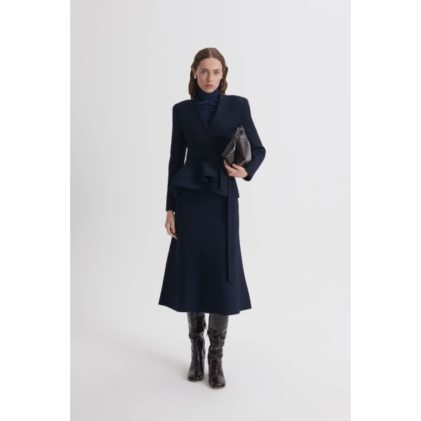 Crepe Knit Soft Hem Skirt