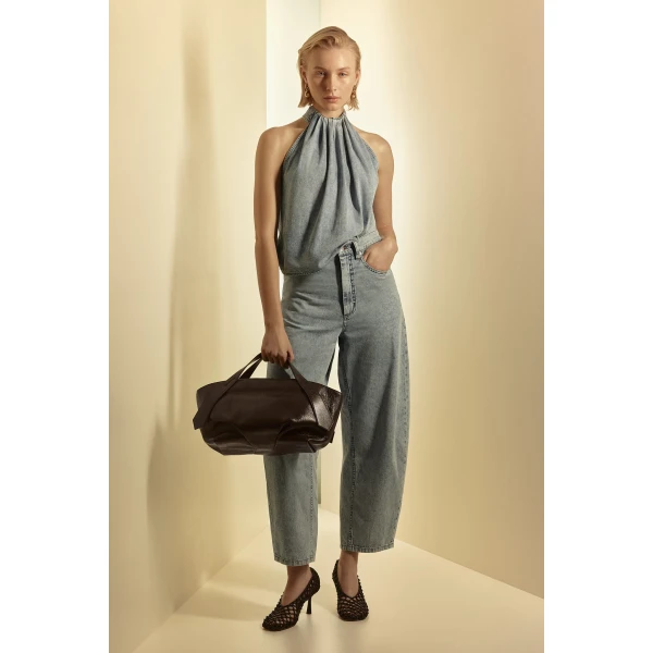 Denim Barrel Leg Jean