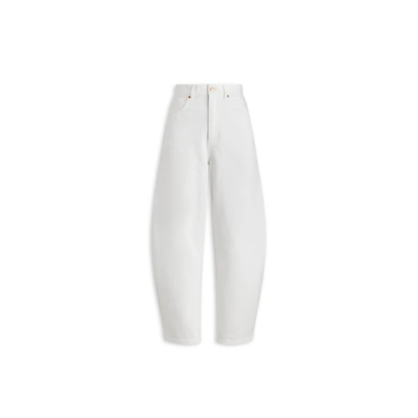 Denim Barrel Leg Jean in White