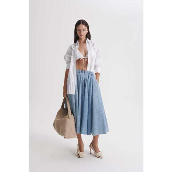 Denim Soft Waist Skirt