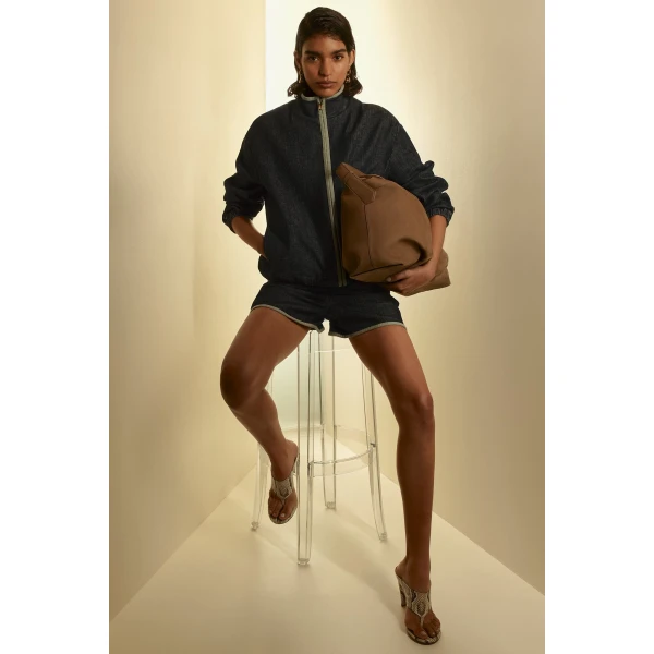 Denim Two Tone Tailored Short