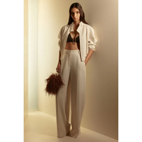 Italian Textured Drape Trouser