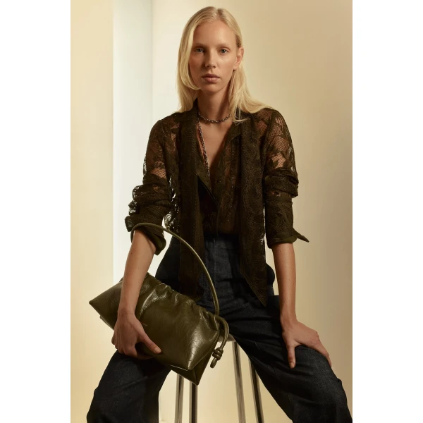 Lace Tie Blouse