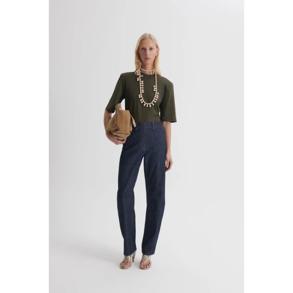 Mercerised Oversize Shoulder Pad Tee