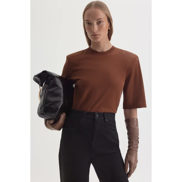 Mercerised Oversize Shoulder Pad Tee