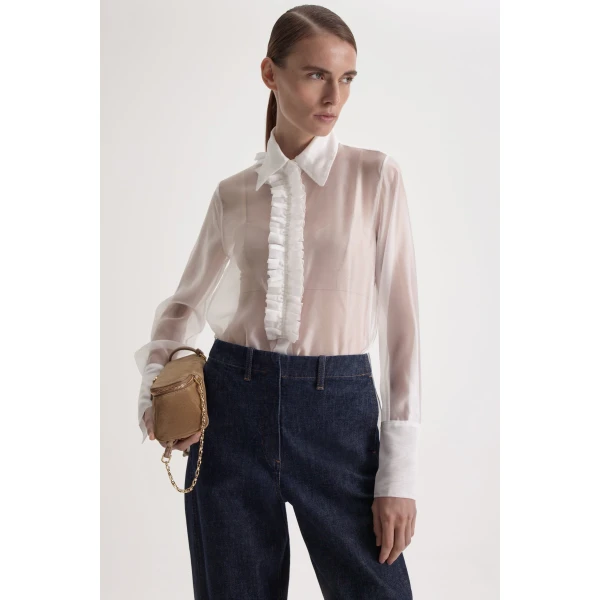 Organza Ruffle Shirt