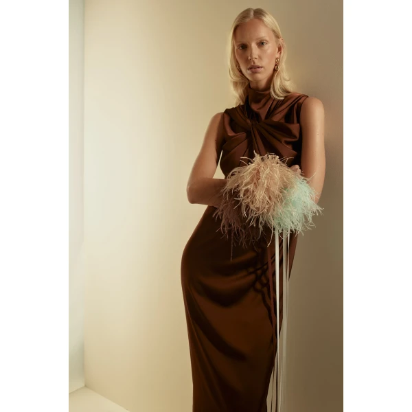 Satin Drape Dress