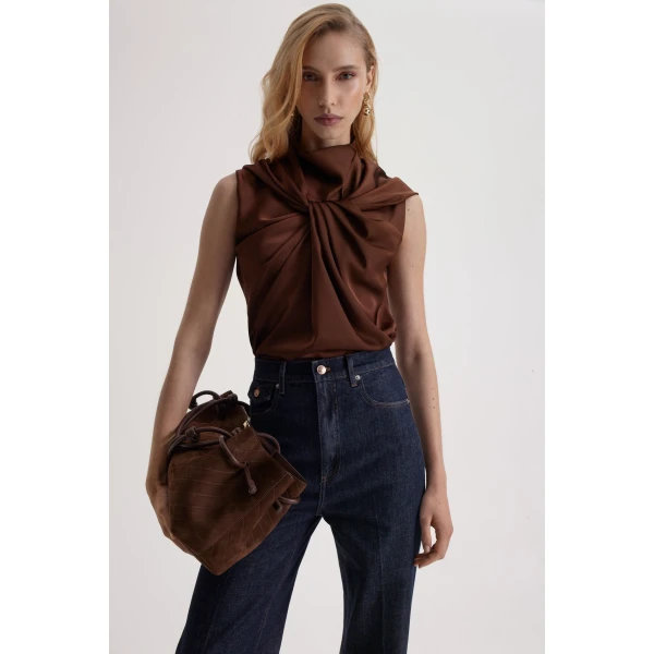 Satin Drape Top