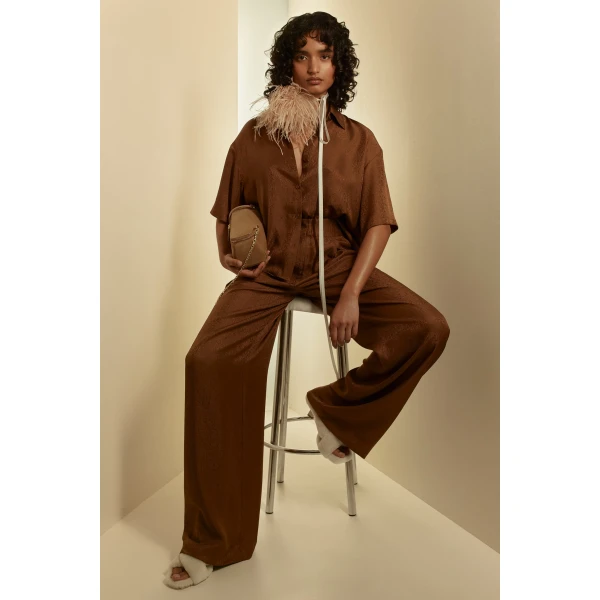 Silk Jacquard Trouser