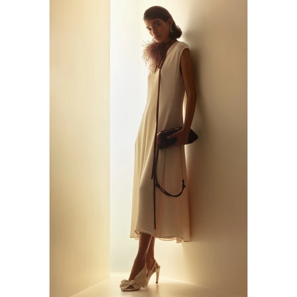 Soft V Neck Dress