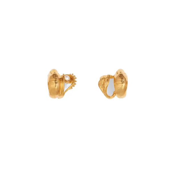 schiaparelli asymmetric hoop earrings