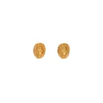 schiaparelli face medallion earrings