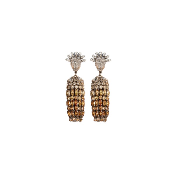 schiaparelli face tassel earrings