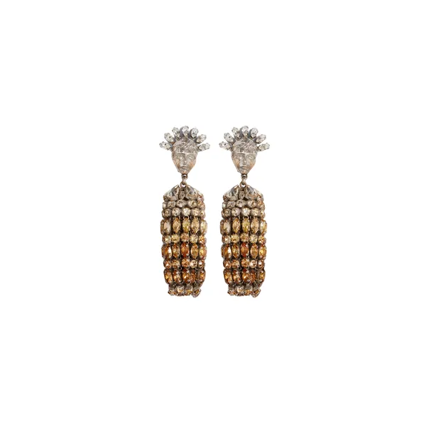 schiaparelli face tassel earrings