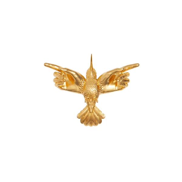 schiaparelli hand-winged hummingbird brooch