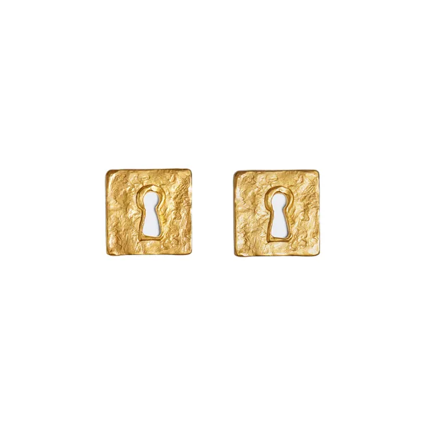 schiaparelli keyhole earrings