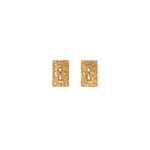 schiaparelli keyhole plate earrings