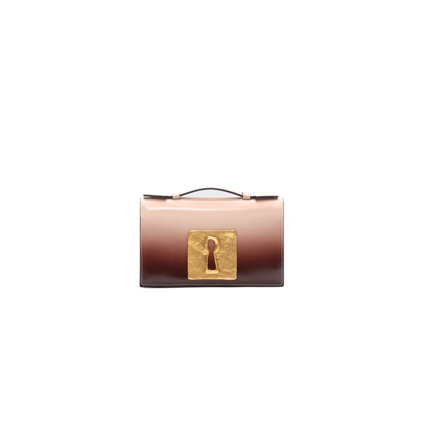 schiaparelli leather keyhole clutch