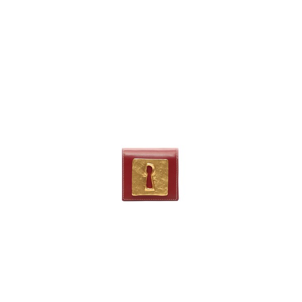schiaparelli mini leather keyhole clutch