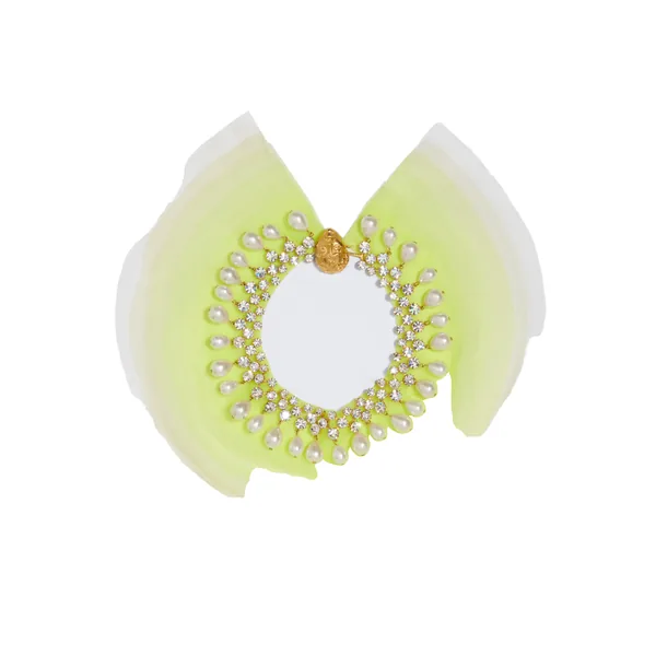 schiaparelli rhinestone and pearl necklace