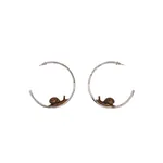 schiaparelli snail hoop earrings