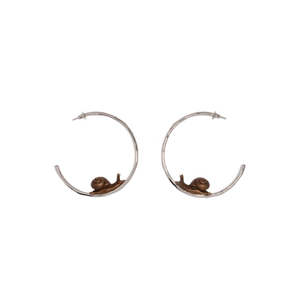 schiaparelli snail hoop earrings