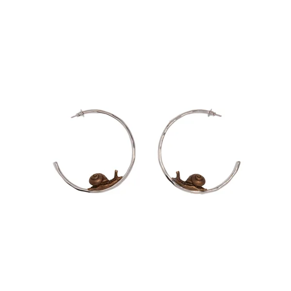 schiaparelli snail hoop earrings