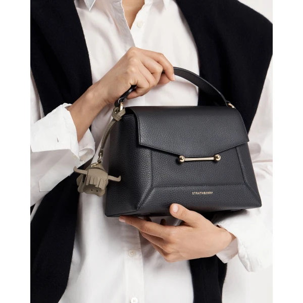 Grey bag charm