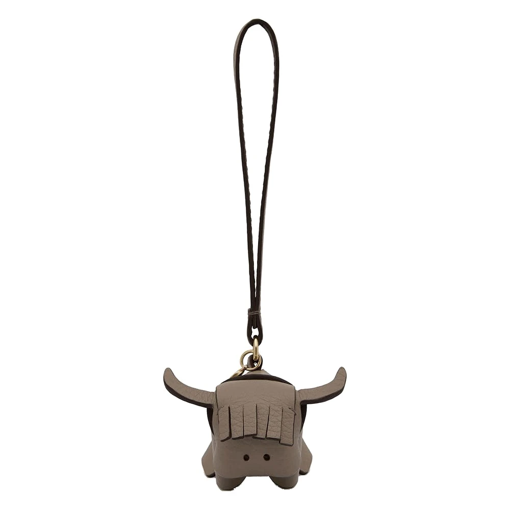 Strathberry Bag Charm in Highland Cow Taupe Strathberry Bag Charm