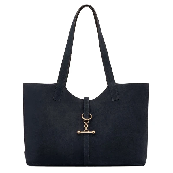 Kite Tote in Navy Suede