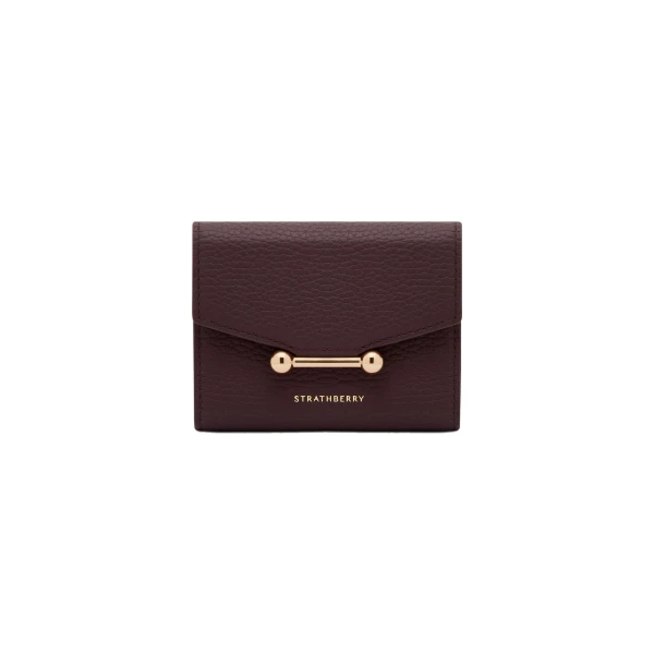 Strathberry Mosaic Trifold Wallet Burgundy
