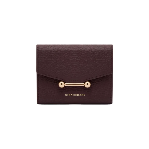 Mosaic Trifold Wallet in Burgundy