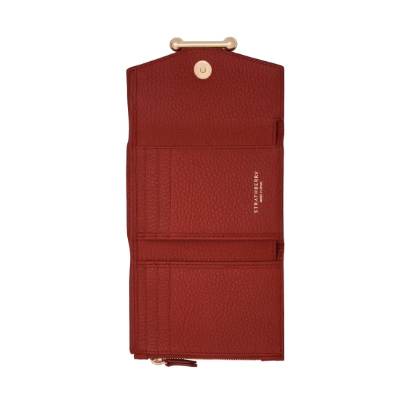 Red trifold wallet