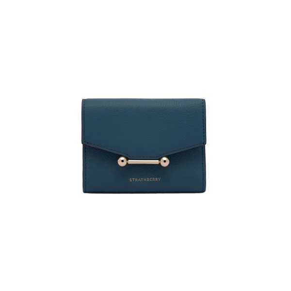 Strathberry Mosaic Trifold Wallet Loch Blue