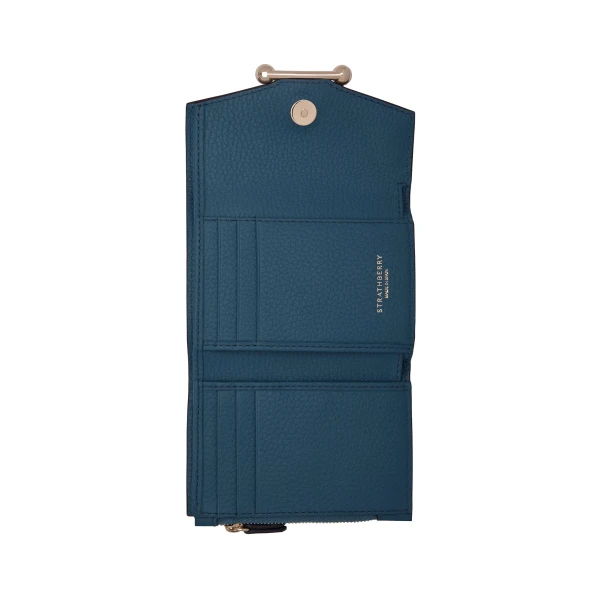 Blue trifold wallet