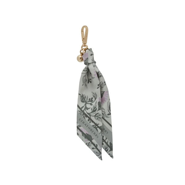 Strathberry Silk Charm Green Thistle Print