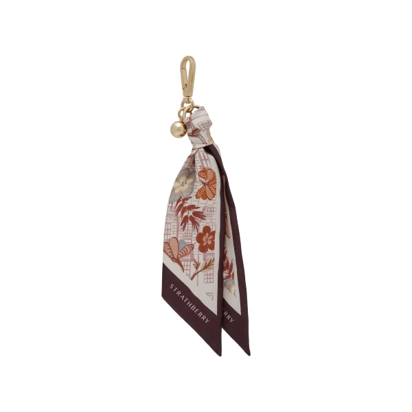 Strathberry Silk Charm Scottish Architecture Burgundy