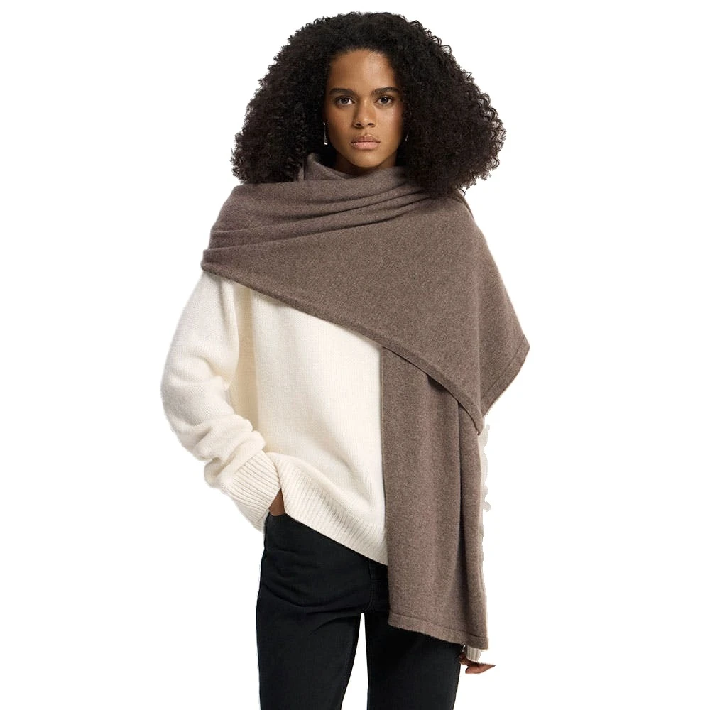 Strathberry Westray Cashmere Travel Wrap in Otter Strathberry Westray Cashmere Travel Wrap