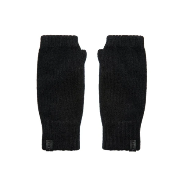 Westray Fingerless Cashmere Gloves in Black