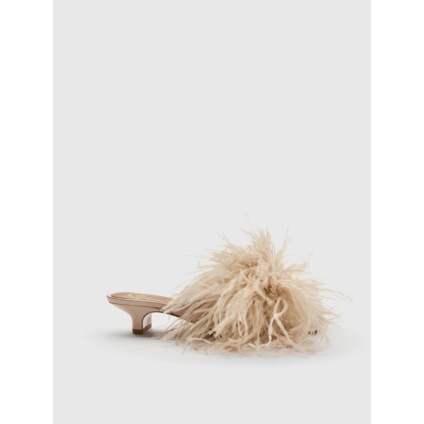 ATP Atelier Tavenna in Cipria Kitten Heel Mules