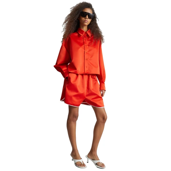 The Frankie Shop Adia Satin Boxer Shorts