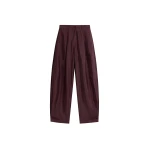 The Frankie Shop Aduna Satin Pleated Trousers
