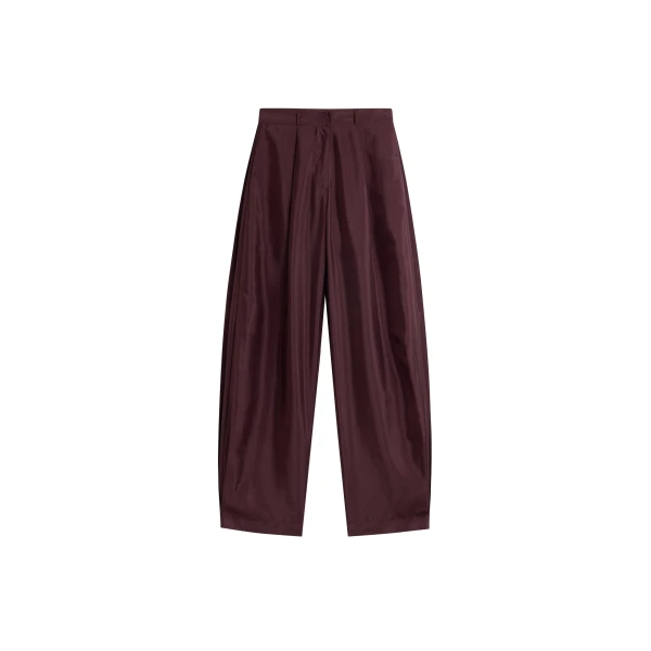 The Frankie Shop Aduna Satin Pleated Trousers