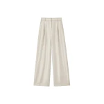 The Frankie Shop Aduna Satin Pleated Trousers