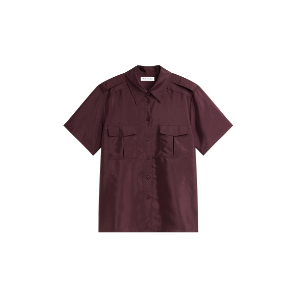 The Frankie Shop Aduna Satin Utility Shirt