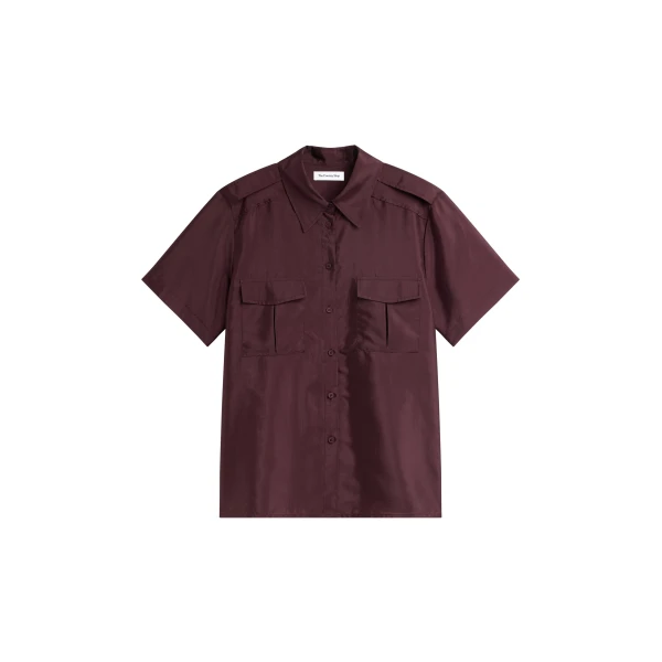 The Frankie Shop Aduna Satin Utility Shirt