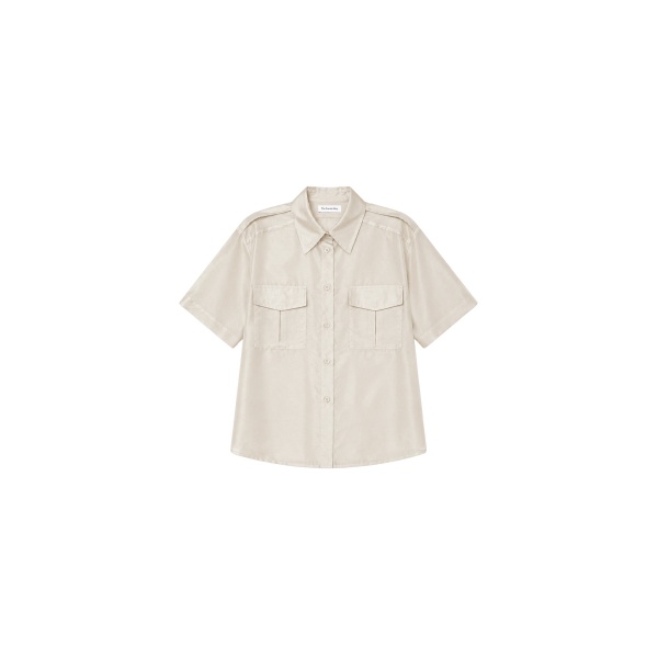 The Frankie Shop Aduna Satin Utility Shirt