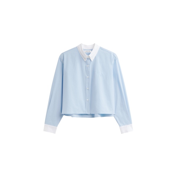 The Frankie Shop Aix Cropped Boxy Shirt