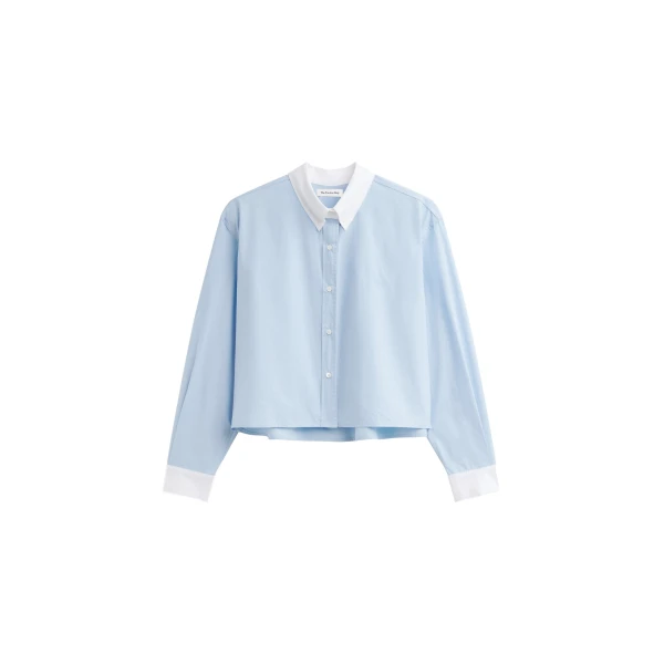 The Frankie Shop Aix Cropped Boxy Shirt