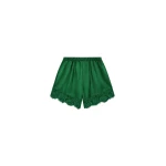 The Frankie Shop Albesa Satin Lace Trim Shorts